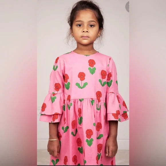 mini rodini Roses Woven Dress 92/98